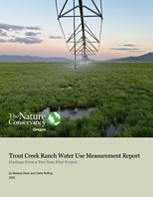 Report for Trout Creek Ranch pilot project for water use measurement